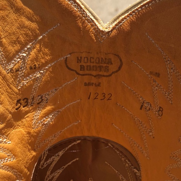 Nocona Cowboy Boots Brown 10B - Picture 11 of 14